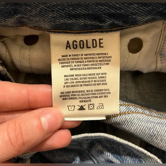 Agolde Riley High Rise Straight Crop Jeans - Picture 6 of 10